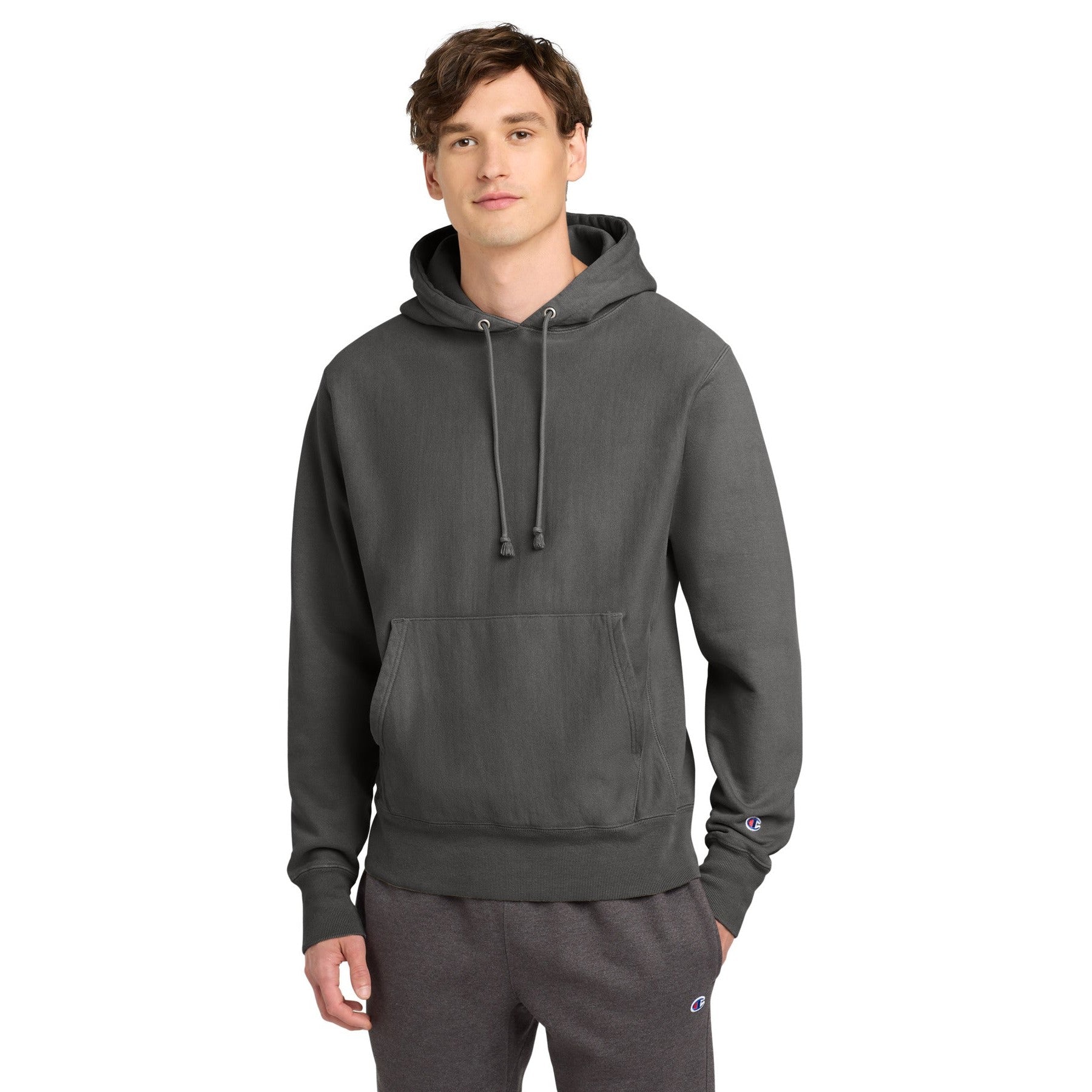 Champion-Champion ® Reverse Weave ® Garment-Dyed Hooded Sweatshirt. GDS101-MedTech-6